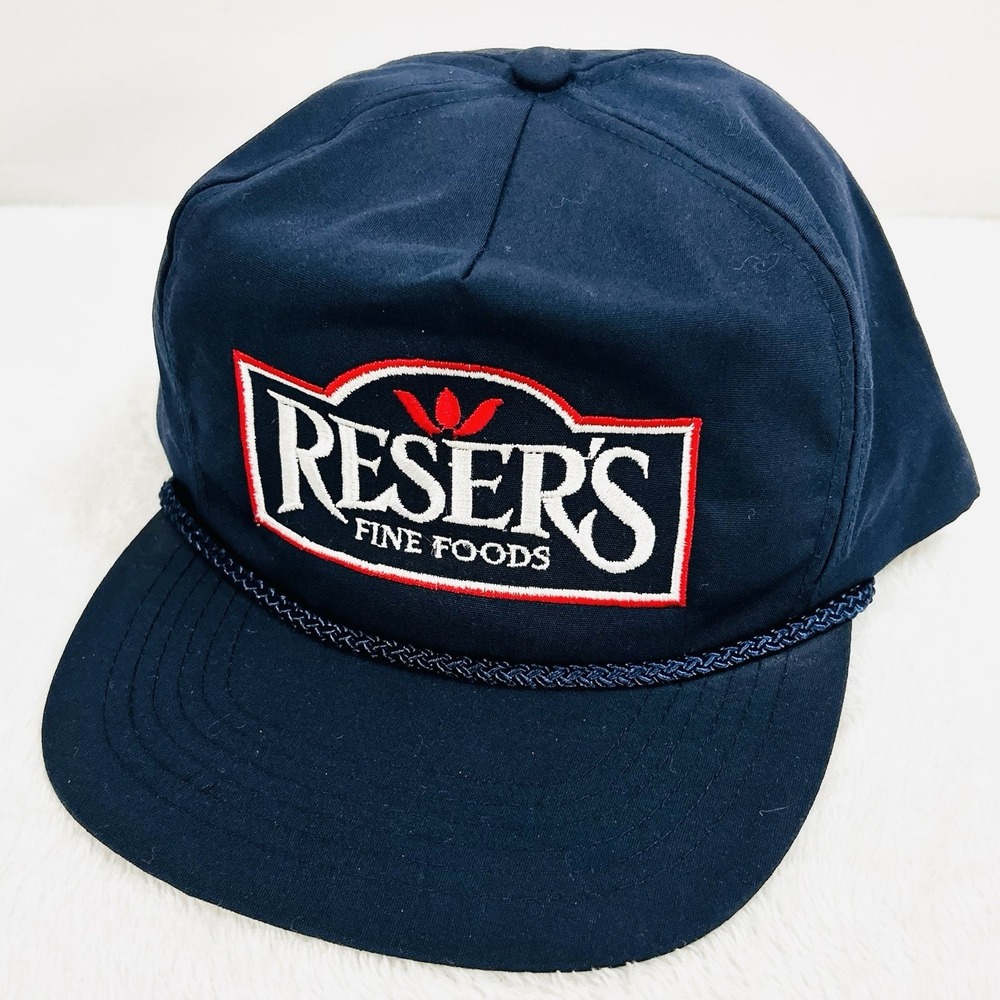 Reser's Fine Foods‎ Rope Trucker Hat Cap Adjustable Strapback Blue Outdoors